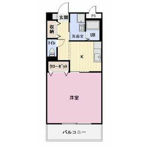 ビュークレスト(1K/2階)の間取り写真