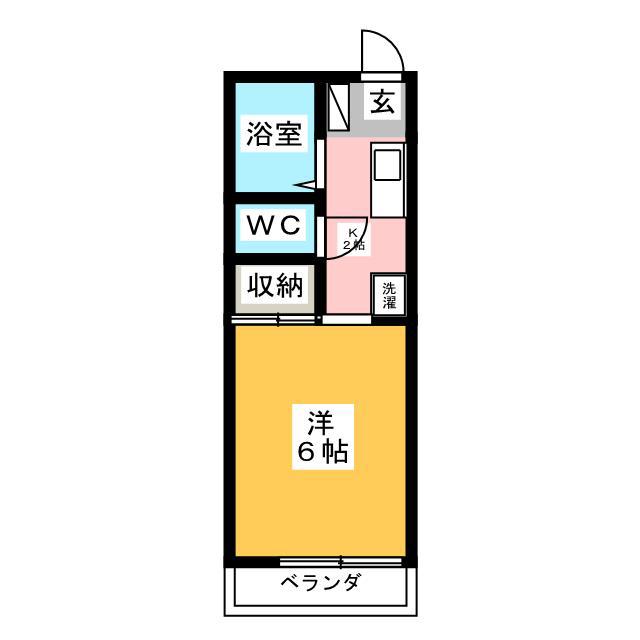 コーポラスN羽沢(1K/1階)の間取り写真