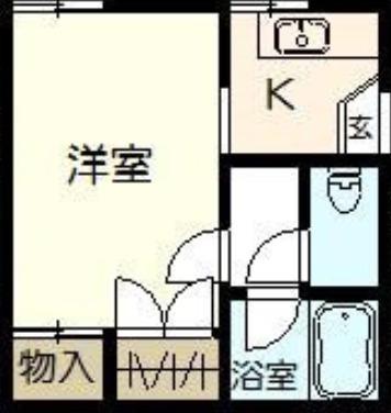 カッシーナ(1K/2階)の間取り写真