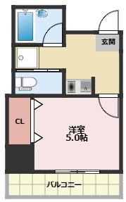 立石ハイツII(1K/3階)の間取り写真