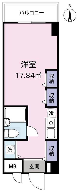 ウィンベルデュエット上板橋第3(ワンルーム/2階)の間取り写真