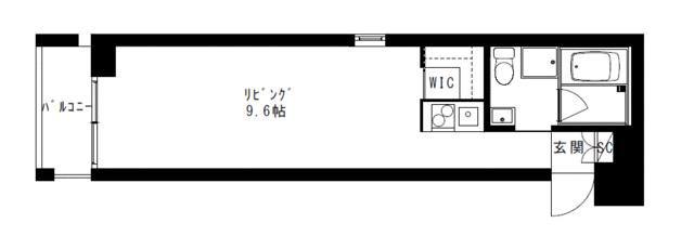 モデリアブリュット南品川(ワンルーム/4階)の間取り写真