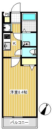 リブリ・アルカンシエル.K(1K/3階)の間取り写真