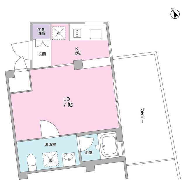 ソヨカゼテラス永福町(1K/5階)の間取り写真