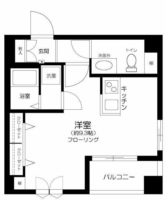 スプレンドーレ蔵前(1K/6階)の間取り写真