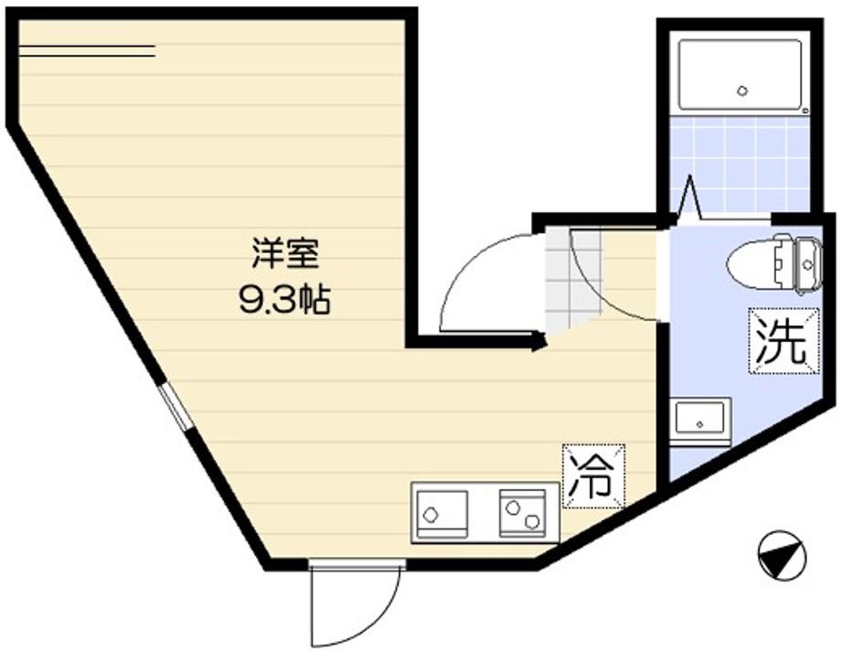 アライズ(ワンルーム/3階)の間取り写真