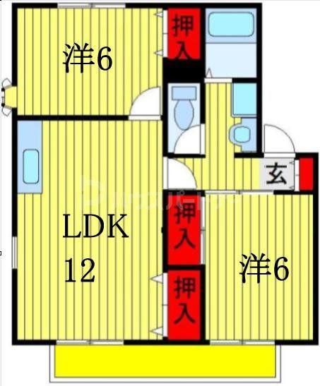 パレドエトワール(3DK/2階)の間取り写真