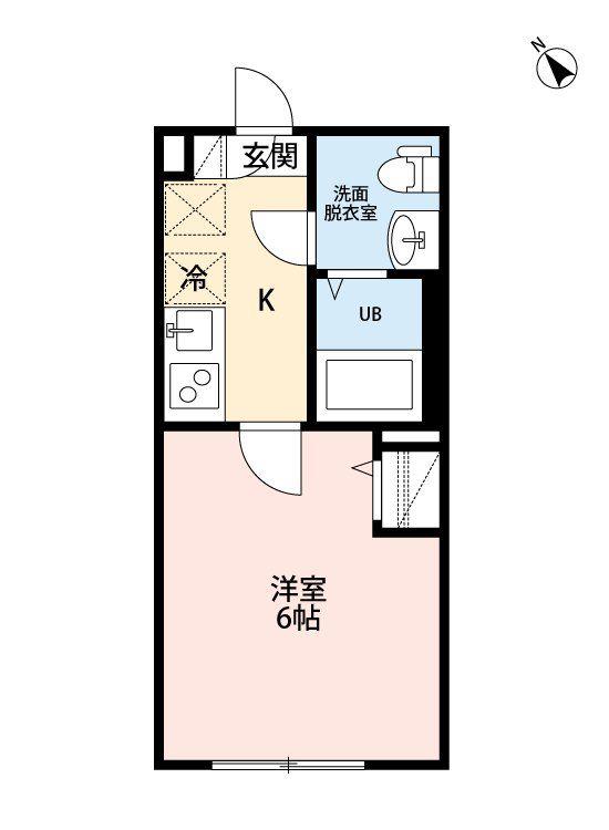 KLEIS西所沢(1K/1階)の間取り写真