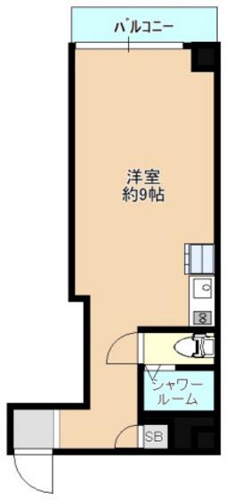 ピースシャトー舟入(ワンルーム/2階)の間取り写真