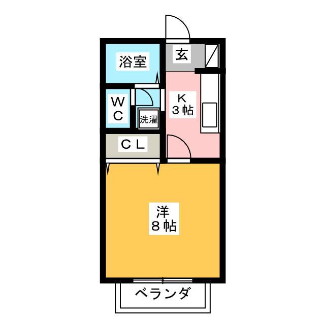 プレステージKE I(1K/2階)の間取り写真
