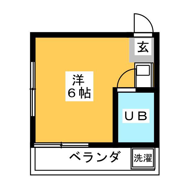 カスティル松葉(ワンルーム/3階)の間取り写真