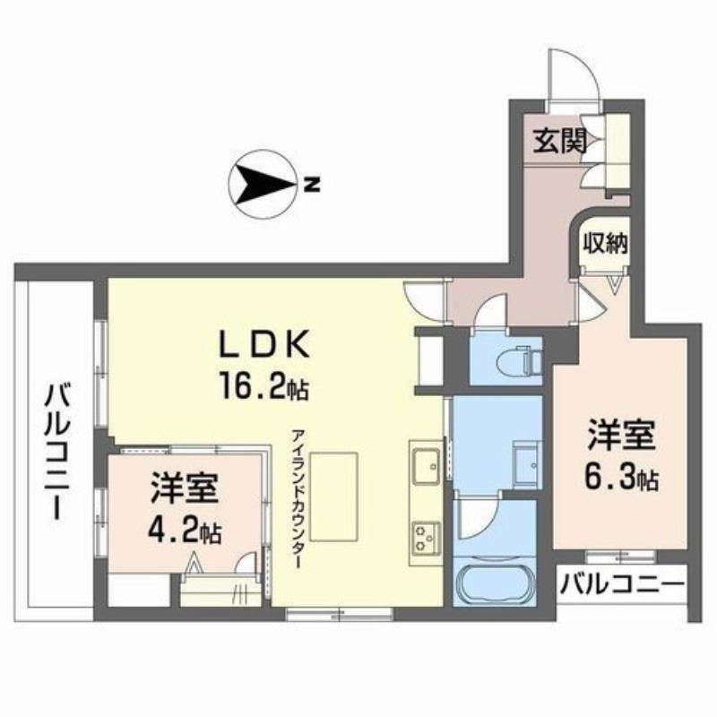 パークテラス(2LDK/2階)の間取り写真