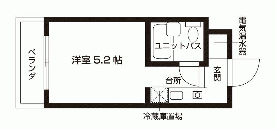 プラザみずほ台(ワンルーム/1階)の間取り写真