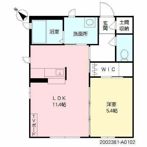 シャーメゾンKTII(1LDK/1階)の間取り写真