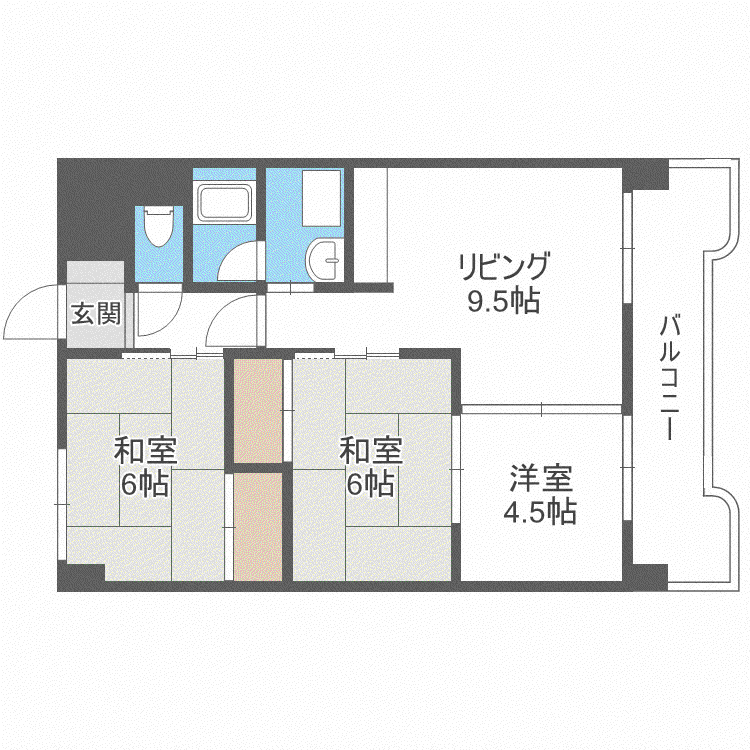 MSエクセル恵友(3LDK/5階)の間取り写真