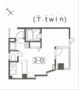 T-TWIN(ワンルーム/2階)の間取り写真