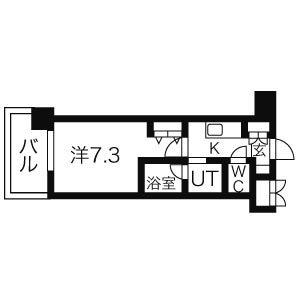 アーデン上社(1K/3階)の間取り写真