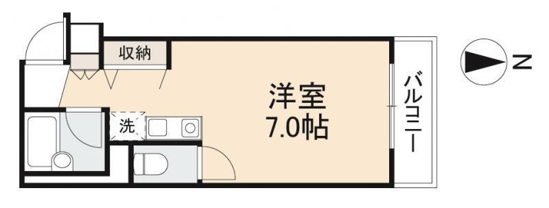 グリンピア番町(ワンルーム/1階)の間取り写真