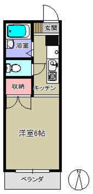 セントラルアパート(ワンルーム/2階)の間取り写真