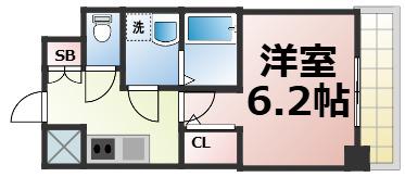 エスプレイス大阪城サウス(1K/10階)の間取り写真