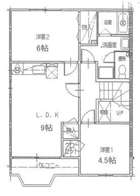 サンパティーク(2LDK/2階)の間取り写真