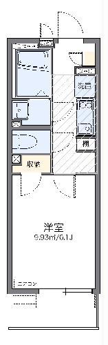 レオネクストシャトレー東四つ木(1K/1階)の間取り写真
