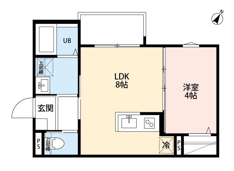 AXIA 東所沢 旧ROBOT HOME 東所沢(1LDK/1階)の間取り写真