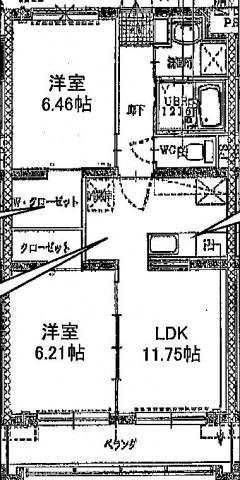 ラ・ルーチェ(2LDK/1階)の間取り写真