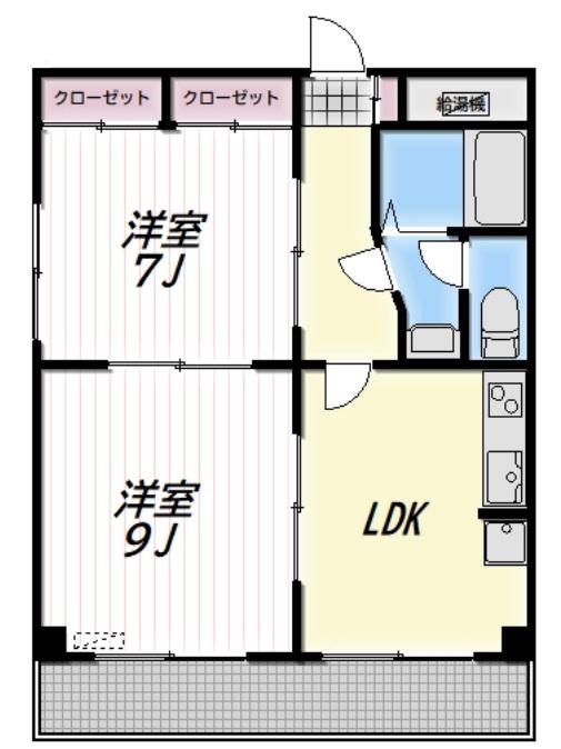 JILL(2LDK/3階)の間取り写真