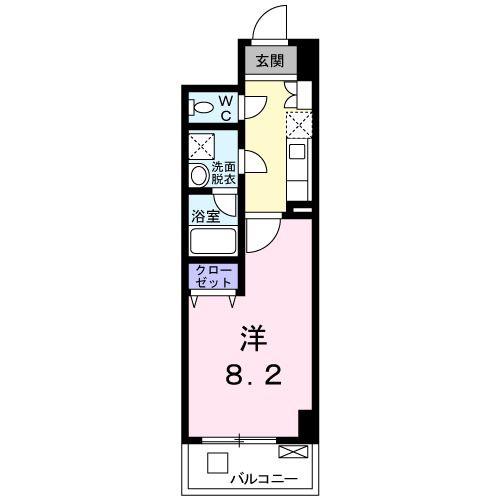 メイク ゼファー(1K/2階)の間取り写真