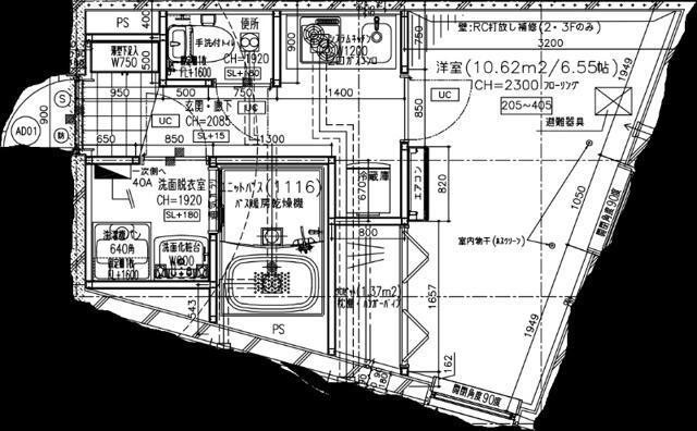 北品川2丁目工事PJ(1K/4階)の間取り写真