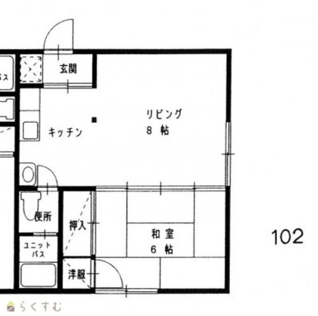 ハイツI M(1DK/2階)の間取り写真
