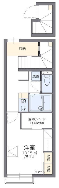 レオパレス大楽寺Ⅱ(1K/2階)の間取り写真