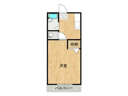 コーポサンフラワー(1K/2階)の間取り写真