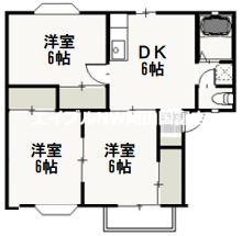 プラントコートA(3DK/2階)の間取り写真