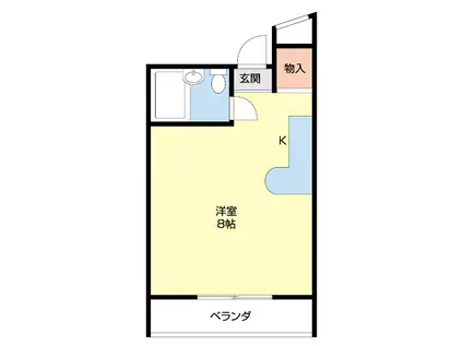 サンコープラザ南出島(ワンルーム/2階)の間取り写真