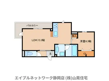 D CREST 相生(1LDK/3階)の間取り写真