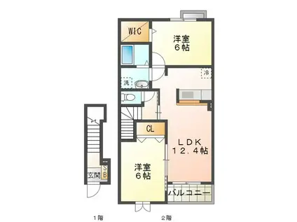 ブリュワリー豊洲(2LDK/2階)の間取り写真