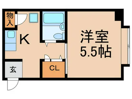 阪急アパート(1K/3階)の間取り写真