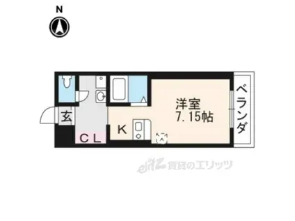 キャッスル京都南(1K/3階)の間取り写真