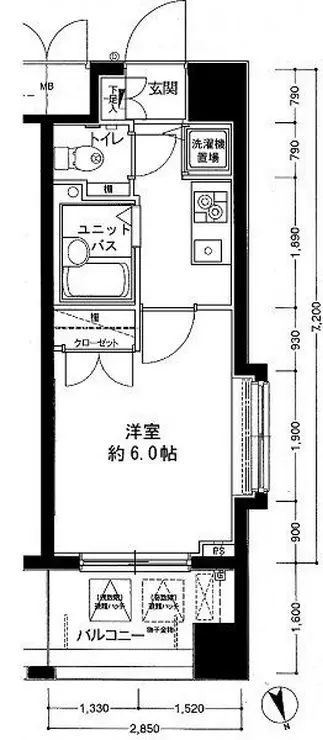 メインステージ麻布十番II 9階階 間取り