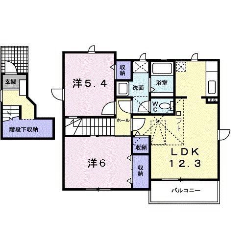 セルカ・フロレスタ(2LDK/2階)の間取り写真