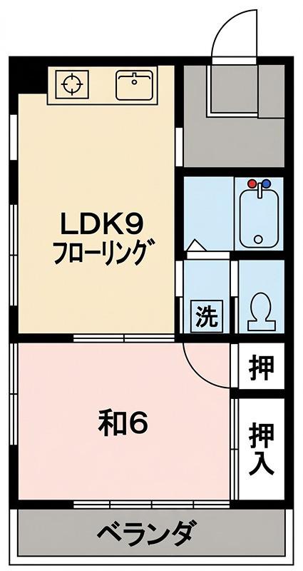 メゾンド・ジャジャ(1LDK/3階)の間取り写真