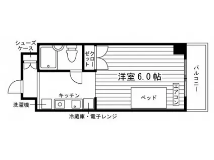スチューデントプラザ町田(ワンルーム/5階)の間取り写真