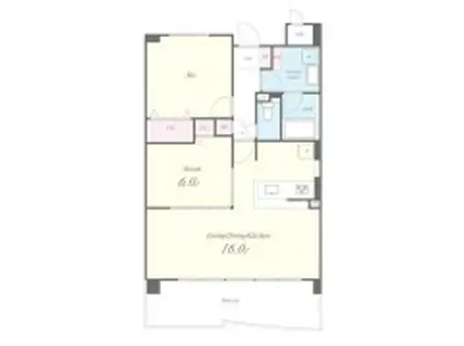 カーサベージュII(1SLK/3階)の間取り写真