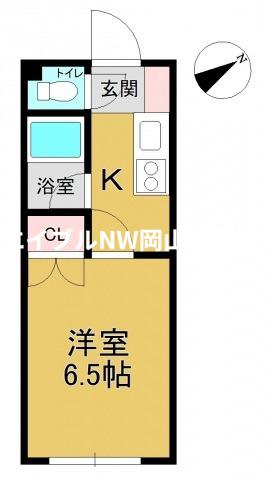 さかいマンション(1K/3階)の間取り写真