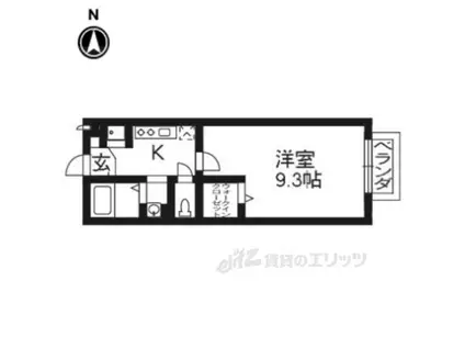アイグレイス(1K/1階)の間取り写真