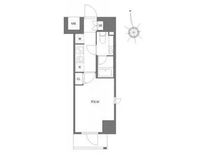 エヌステージジェイアール新白岡(1K/7階)の間取り写真