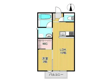 コートセレーノIII(1LDK/2階)の間取り写真
