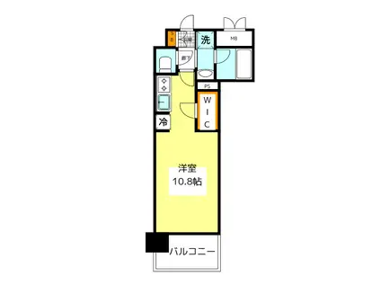 RJRプレシア百年橋(ワンルーム/9階)の間取り写真